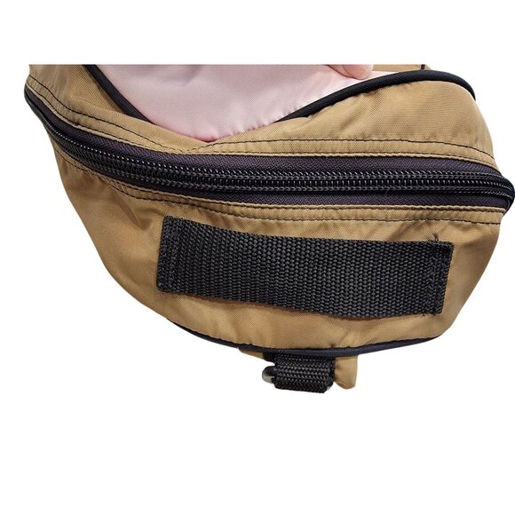 Maggie Mather Tan & Pink Sling Backpack With Multiple Zipper Pockets & Adjustabl - Picture 10 of 12